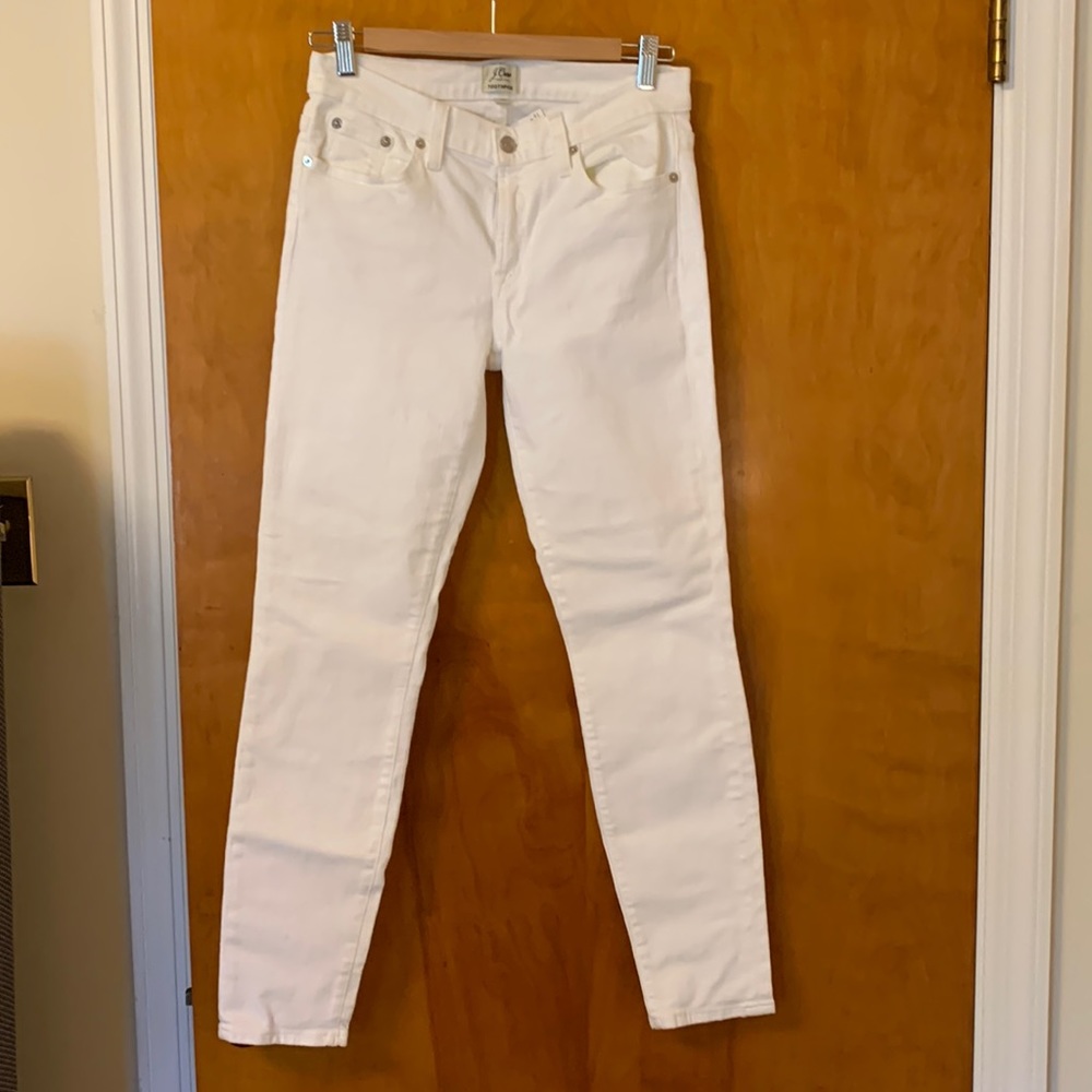 J Crew white toothpick jeans size 27 NWT